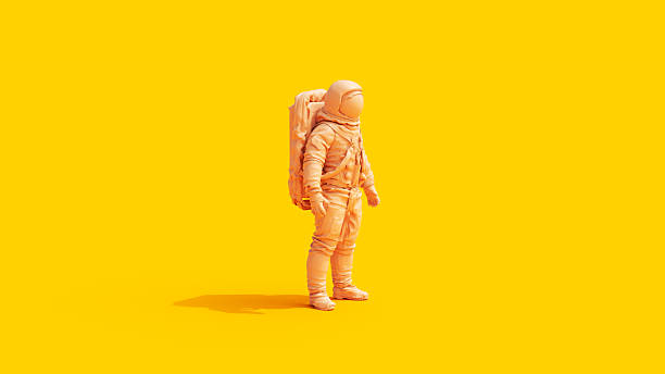 istock Astronaut Spaceman Space Exploration Yellow Flesh Tones Yellow Background 2206644965