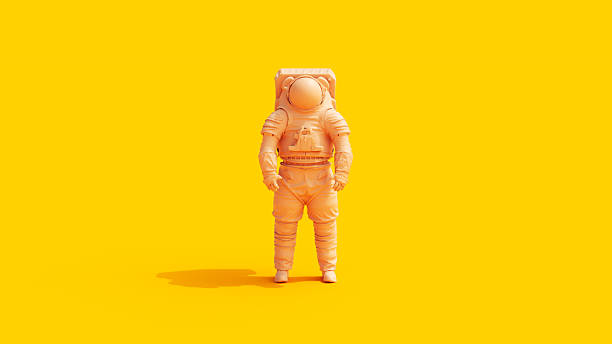istock Astronaut Spaceman Space Exploration Yellow Flesh Tones Yellow Background 2206644971