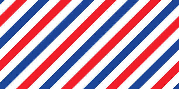 istock Vector seamless pattern in united states flag colors. Geometric diagonal stripes background. 2206645416