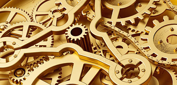 Unveil a gold mechanical gears concept featuring luxurious 3D designs, symbolizing precision and prestige in engineering. This modern digital composite, with its rich gold tones and industrial aesthetic, is perfect for technology campaigns, luxury business projects, or engineering showcases. Ideal for creating a sophisticated and innovative visual display.