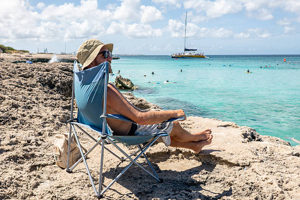 istock Relaxed Man Enjoying Ocean View on a Sunny Day 2206654451