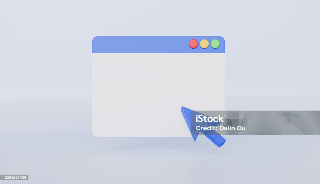 Browser Window With Mouse Cursor Operating System User Interface ...