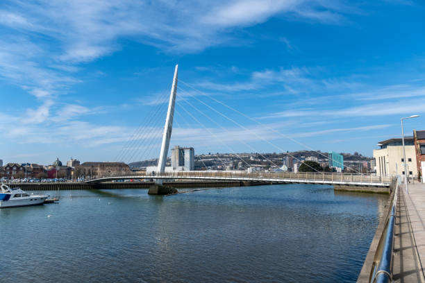 istock Swansea Sail Bridge over River Tawe 2206655537
