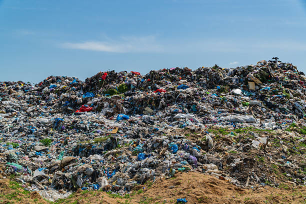 istock A large mound of garbage made up of various materials is visible under a clear blue sky in the landfill location during midday 2206655952