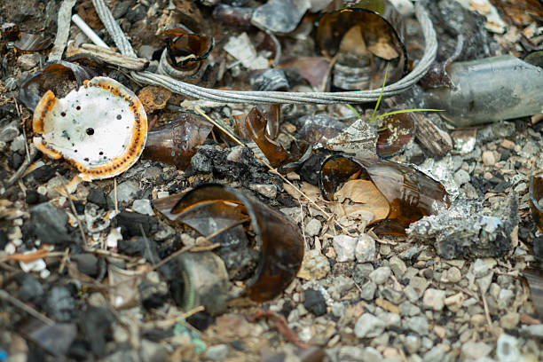 Broken glass and leftover debris are hazardous.