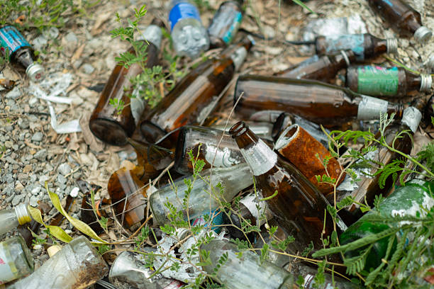 Broken glass and leftover debris are hazardous.