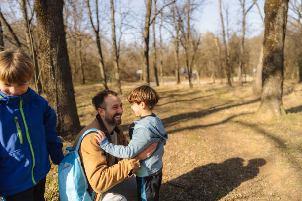 istock Fun day in nature with our dad 2206659326