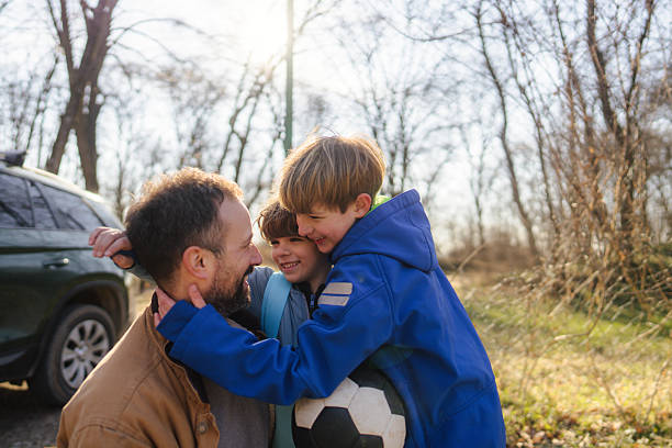 istock Fun day in nature with our dad 2206659667