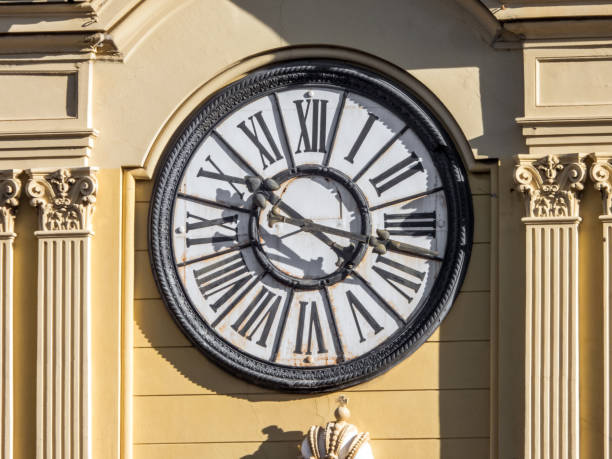 Old wall clock on the Rijeka's Clock tower, Croatia