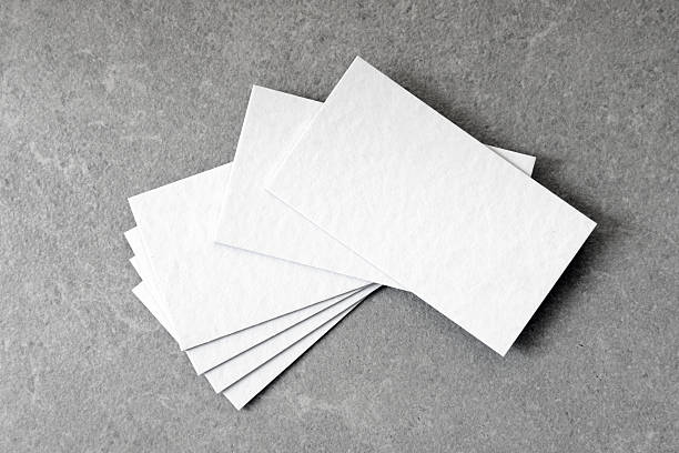 istock Business card on grey background. 2206671886