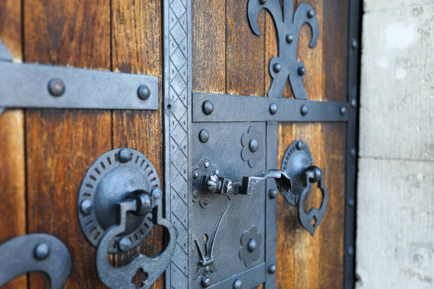 Close-Up Of Old Wooden Door