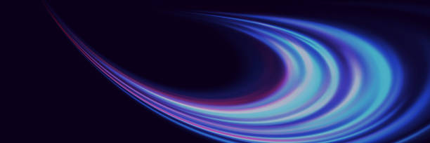istock Speed ​​of light lines, trace of laser beam. 2206673264