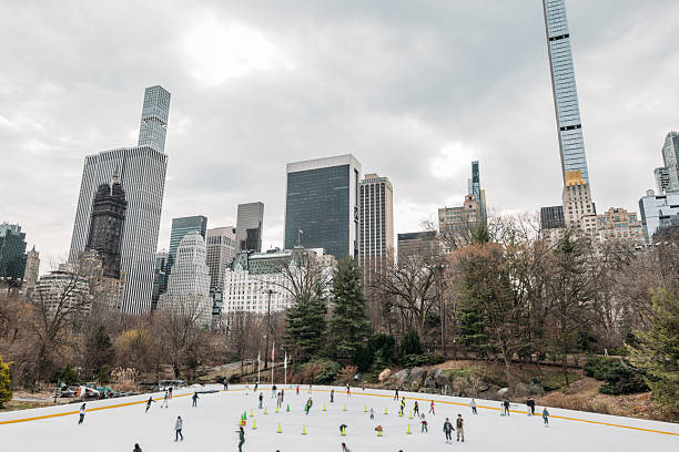 istock Ice Skaters Enjoying a Winter Day in Urban Park 2206673574