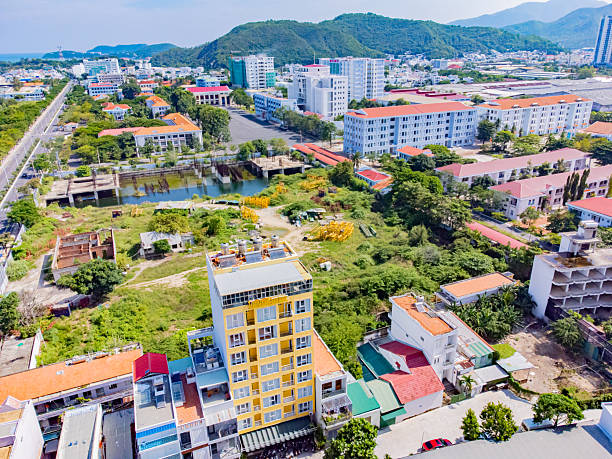 Top view of the seaside resort.