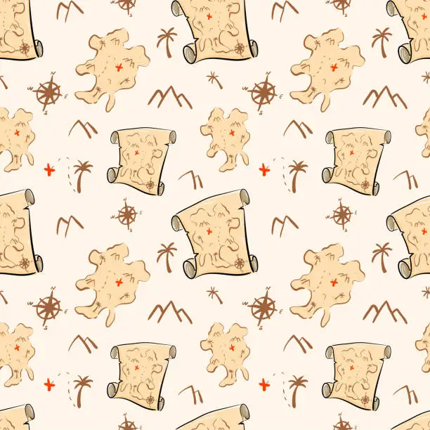 Cartoon Map Pattern Free cartoon map seamless pattern Vector Images & Graphics | FreeImages