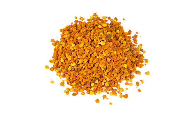 istock Honey bee pollen isolated on a white background, top view. 2206677301