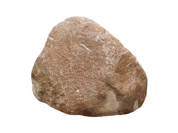 wet granite stone isolated on white background