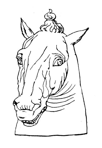 istock Horse Head - Animals and Mythology Ornament, Decoration, Design Element 2206683733