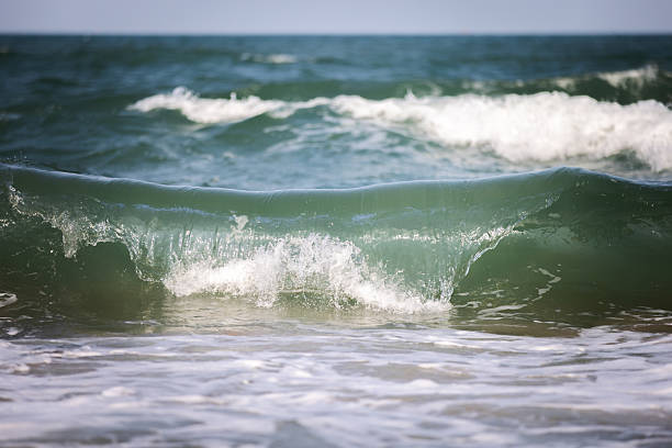 Danang beach view with ocean waves.South China Sea - Vietnam.