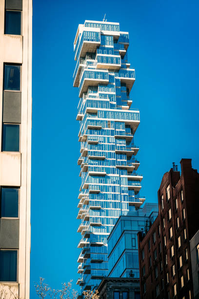 istock Modern Architectural High-Rise Building in Soho, Manhattan Against Blue Sky 2206696409