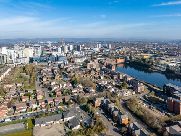 istock Houses by Bute East Dock in Cardiff 2206699636