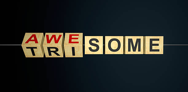 Symbol for a awesome life with trisomy. Cube forms the words awesome and trisome.