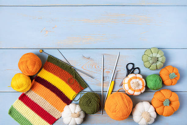istock Set for the hobby of knitting warm clothes 2206699751