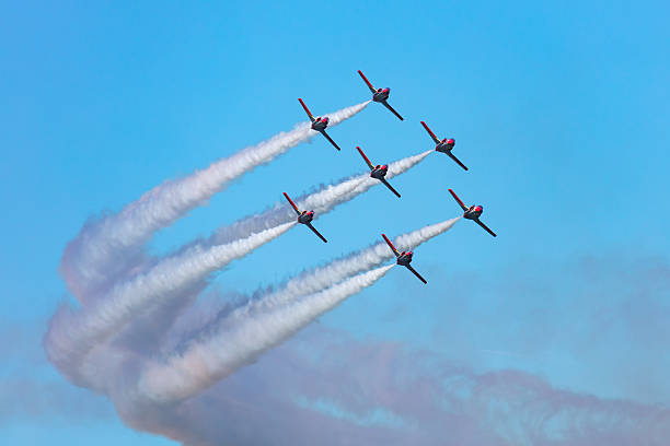 istock Aerobatic team formation flying at Airshow. 2206708015