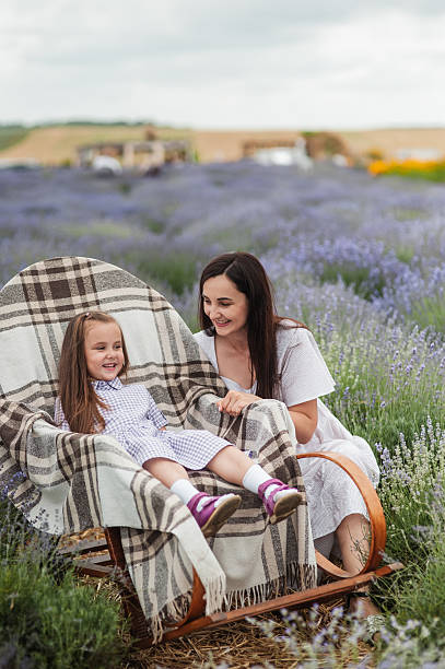 istock Aromatherapy for mother and daughter in a lavender field. 2206712864