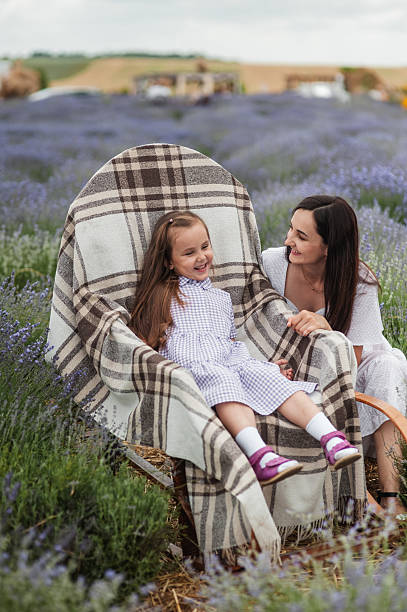 A young mother with a daughter