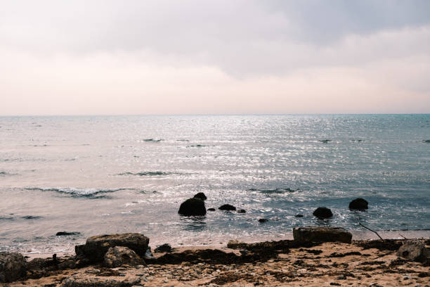 Seascape in cloudy weather
