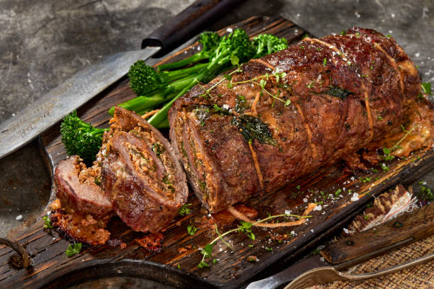 istock Red Pepper Stuffed Flank Steak Roulade 2206714368