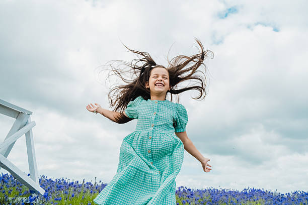 istock Beautiful girl jumping in lavender 2206714860