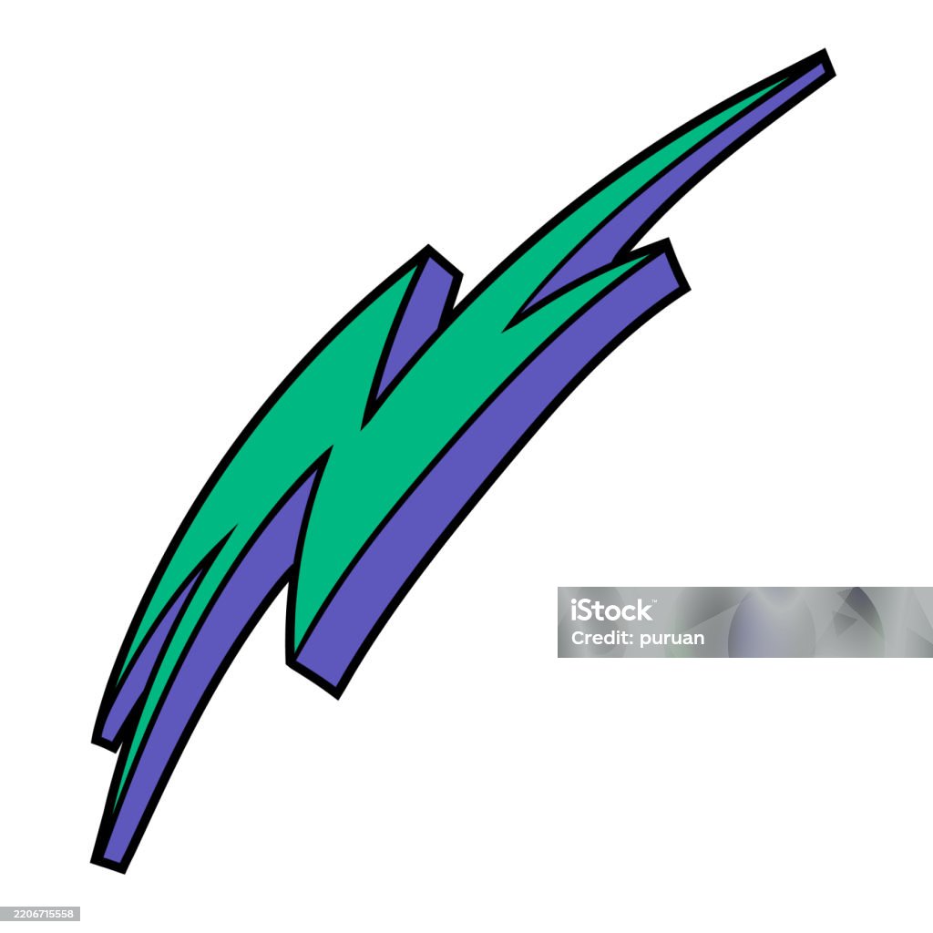 Hand Thunder Vector Thunder Hand Drawn Stock Illustration - Download Image Now - Abstract ...