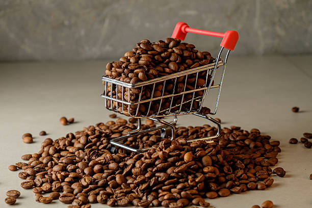 istock Small cart brimming with fragrant coffee beans in a cozy kitchen 2206717559