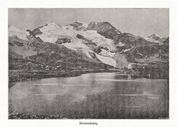 istock Historical view of the Bernina Pass, Switzerland, halftone, published 1895 2206720327