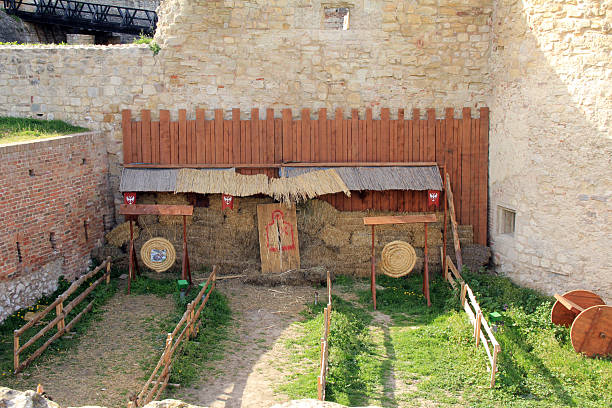 istock a beautifully decorated archery range in the old fortress 2206722073