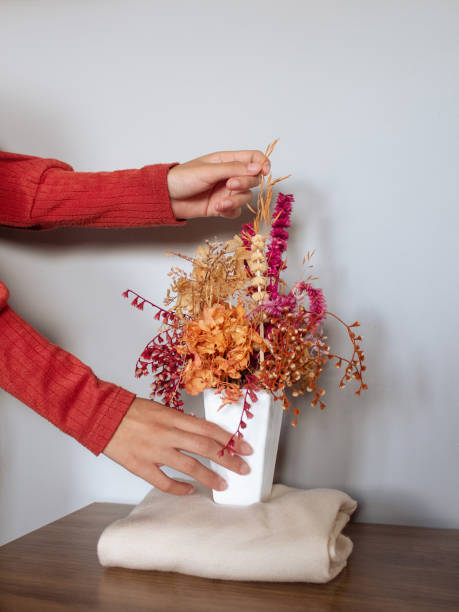 istock Dried flowers as home decor.  Autumn, fall mockup. 2206722301