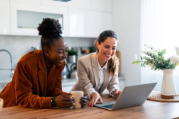 istock Diverse Business Women Share Joyful Moment During Remote Work Meeting 2206723029
