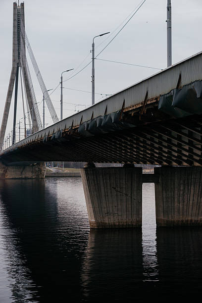 istock A striking perspective of a cable-stayed bridge over a calm river, showcasing urban infrastructure and architectural design 2206727152