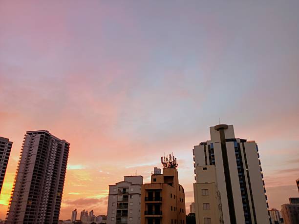 Colorful sky in the city of Sao Paulo SP Brazil