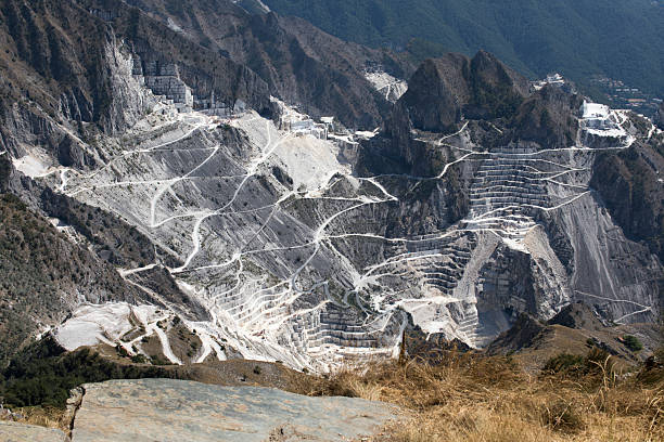 Landscape of marble quarry in Carrara, Italy