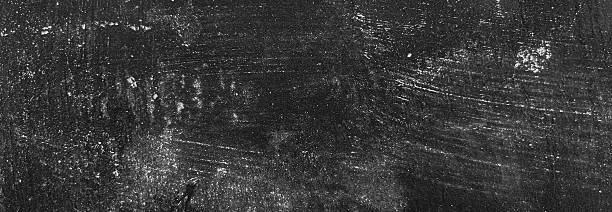 istock Close-up of a black surface with white scratches and speckles, creating a textured and distressed background. Classic retro texture for poster banner background and other digital needs. 2206734270