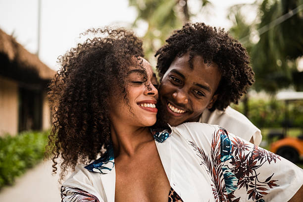 istock Smiling Couple in Close-Up Selfie 2206735168