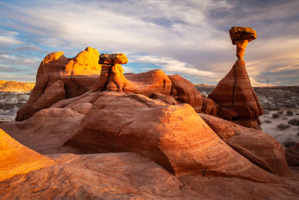 istock Hoodoo rock formation at sunset 2206742406