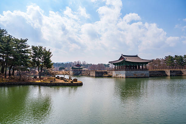 istock Scenery with traditional Korean palaces and ponds (Donggung Palace and Wolji Pond, Gyeongju) 2206744122