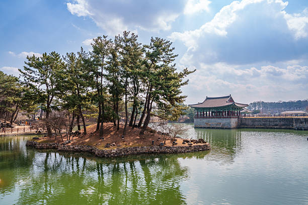 istock Scenery with traditional Korean palaces and ponds (Donggung Palace and Wolji Pond, Gyeongju) 2206744126