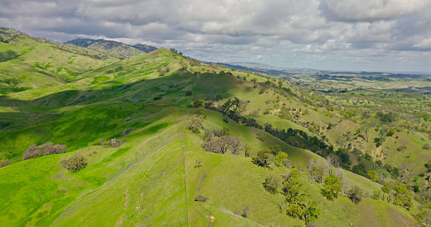 istock Rolling Green Landscape in Central California in Springtime - Aerial 2206744152