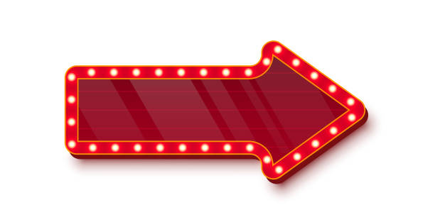 istock Retro casino light sign with red glass surface and golden bulbs around edges on white background. Circus, cinema, theater banner with place for text. UI interface element. Vector illustration 2206747908