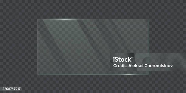 Glass Frame Rectangle Ui Transparent Glass Rectangular Frame 3d Plastic Horizontal Screen With ...